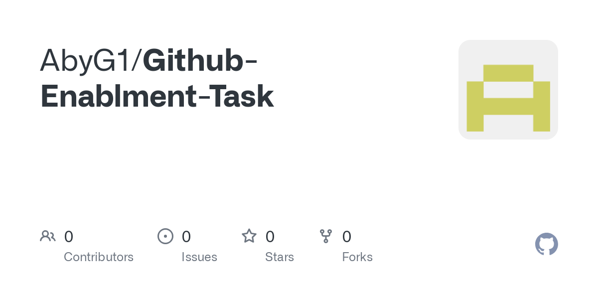 https://github.com/AbyG1/Github-Enablment-Task