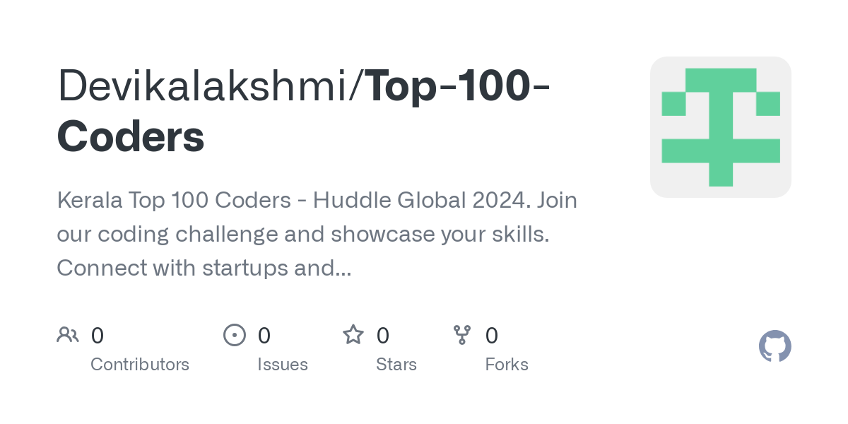 https://github.com/Devikalakshmi/Top-100-Coders