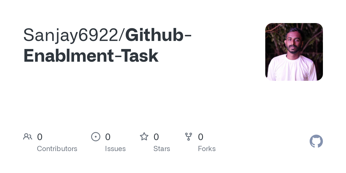 https://github.com/Sanjay6922/Github-Enablment-Task