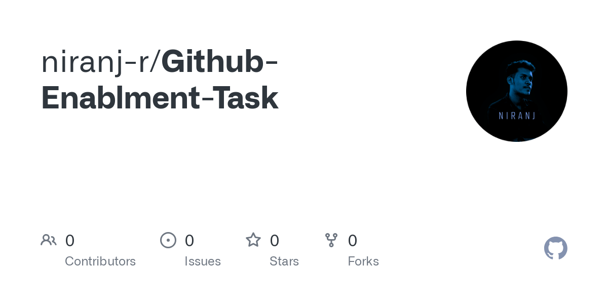 https://github.com/niranj-r/Github-Enablment-Task