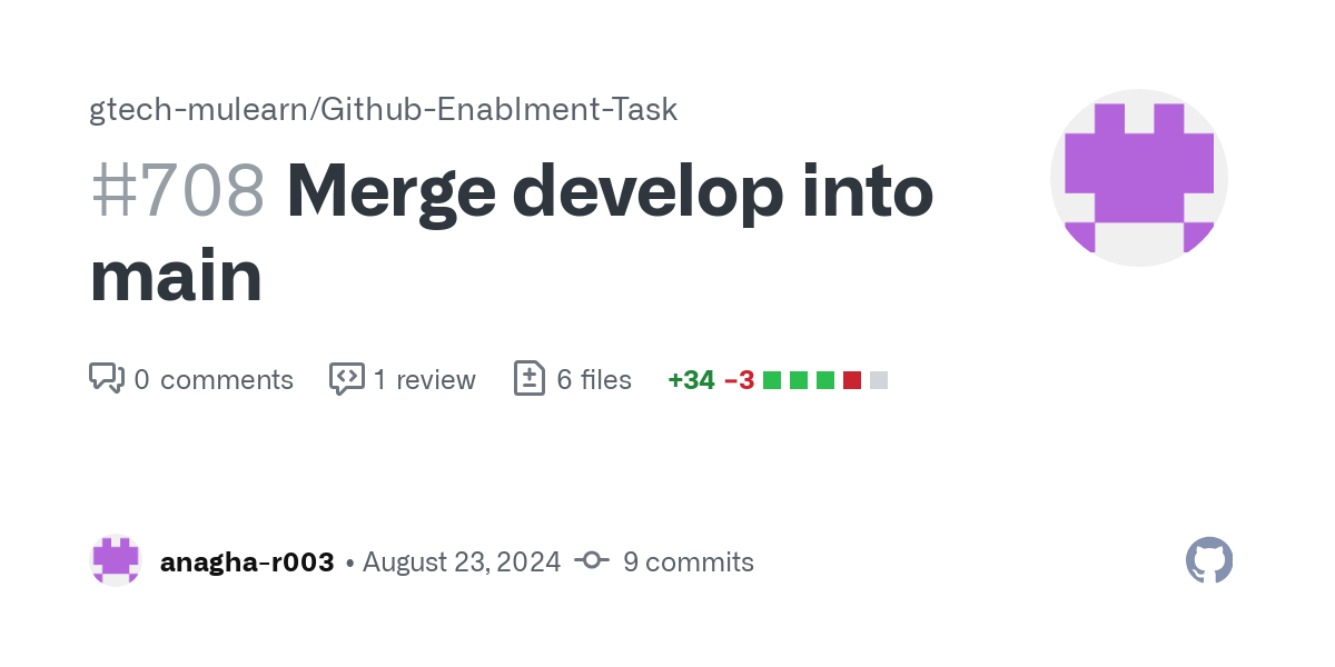 https://github.com/gtech-mulearn/Github-Enablment-Task/pull/708