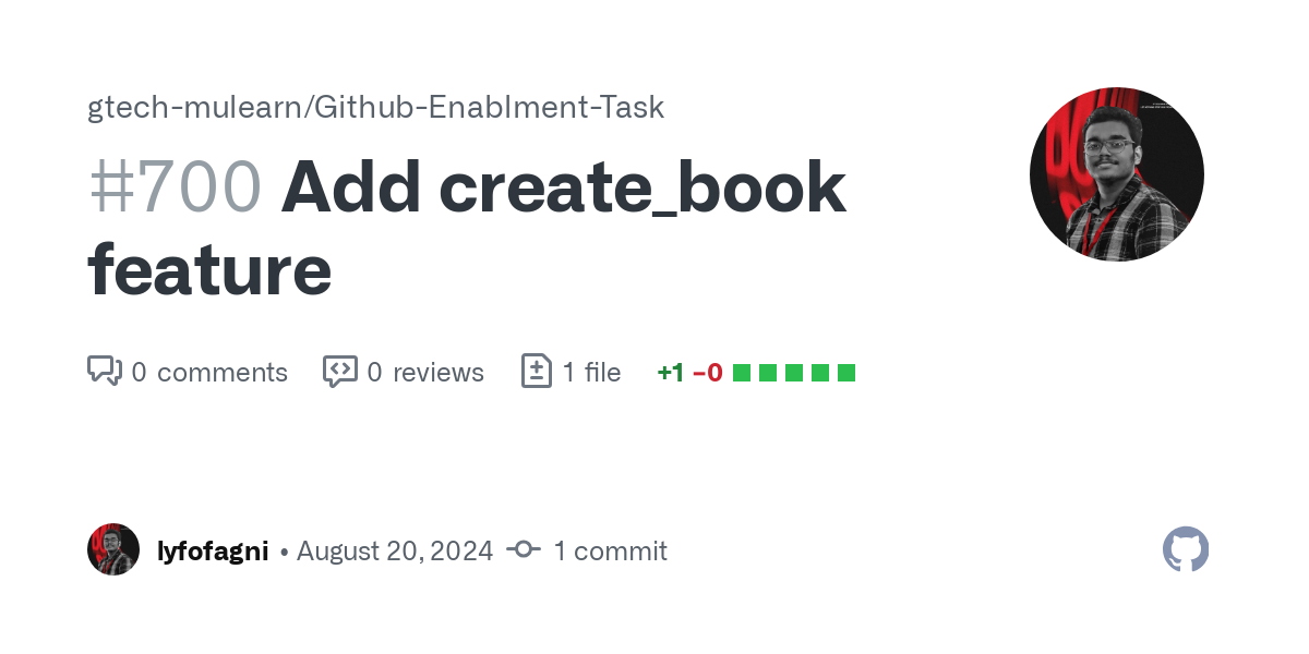 https://github.com/gtech-mulearn/Github-Enablment-Task/pull/700