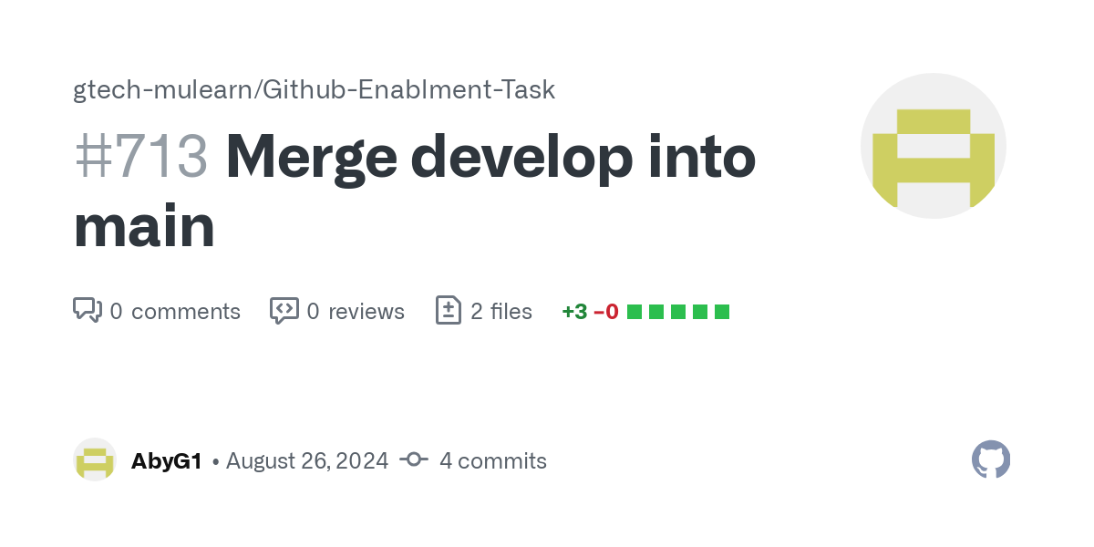 https://github.com/gtech-mulearn/Github-Enablment-Task/pull/713