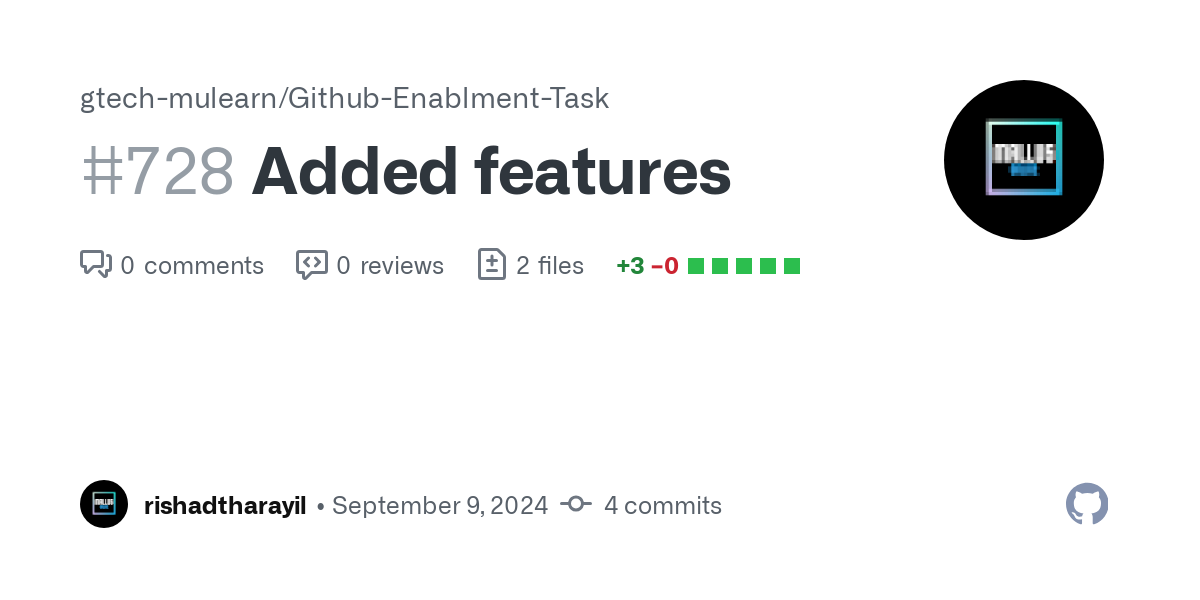 https://github.com/gtech-mulearn/Github-Enablment-Task/pull/728