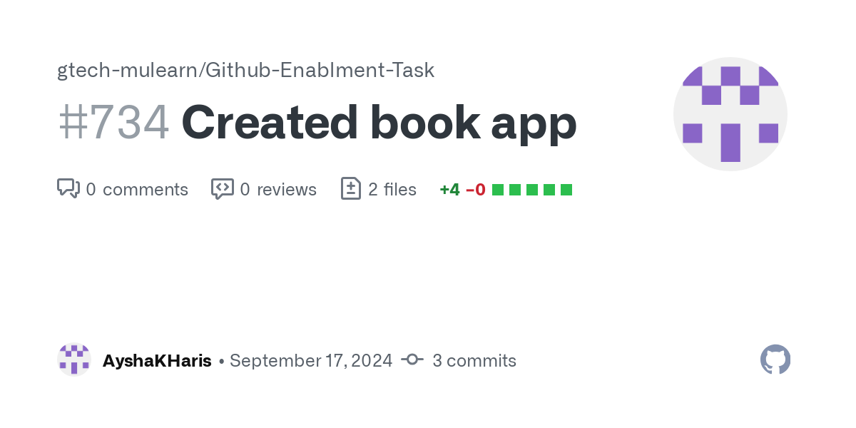 https://github.com/gtech-mulearn/Github-Enablment-Task/pull/734