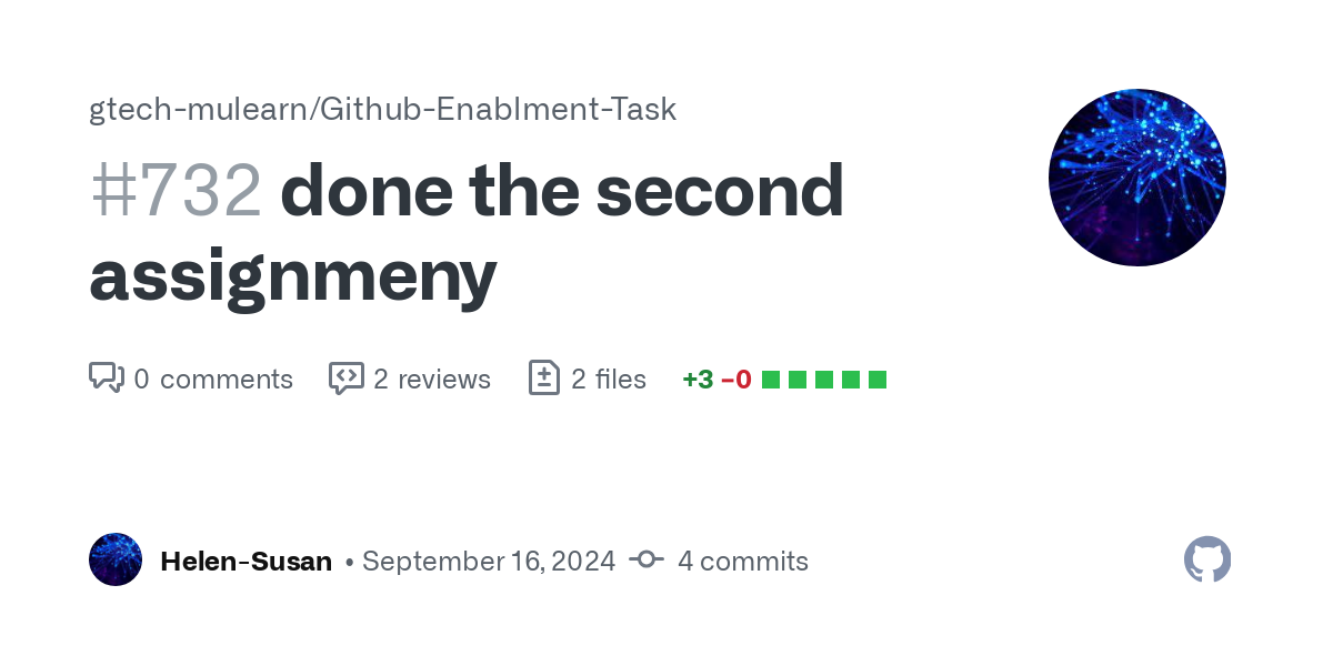 https://github.com/gtech-mulearn/Github-Enablment-Task/pull/732