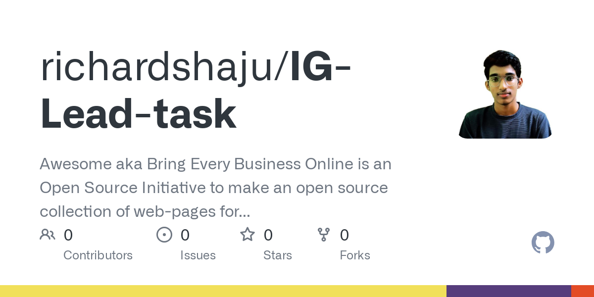 https://github.com/richardshaju/IG-Lead-task