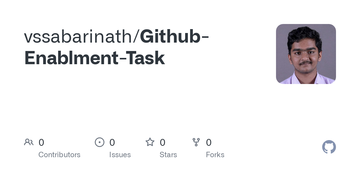 https://github.com/vssabarinath/Github-Enablment-Task